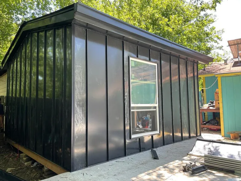 Black standing seam metal wall panels for Roof Inspection in Fallston